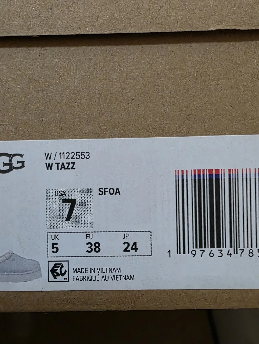 Authentic UGG Womens Tazz Slipper -Sea Foam - Picture 8 of 9